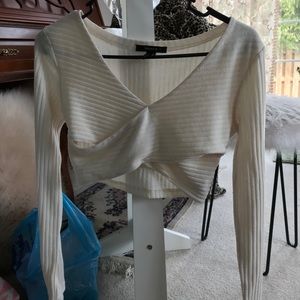 long sleeve crop top